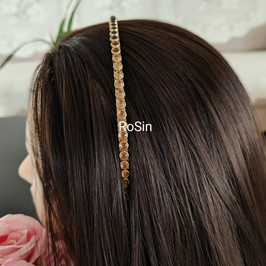 Gold round headband