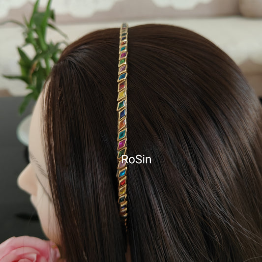 Multicolour diamond headband