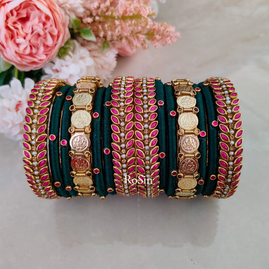 Traditional pink and green set